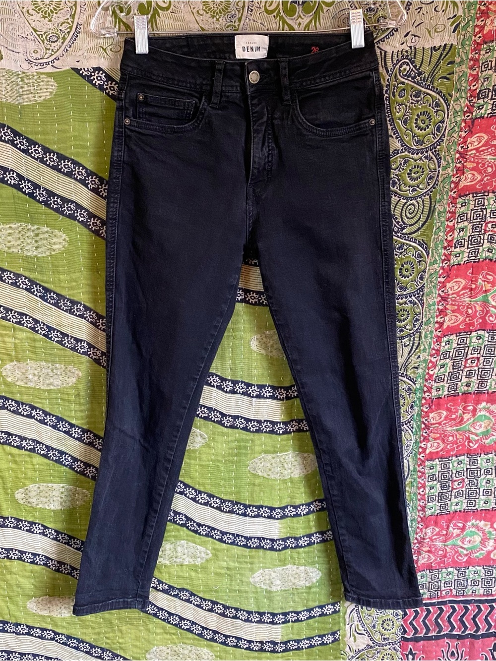 Sezane Black Slim Parfait Cotton Skinny Denim Jeans 26 Minimal Quiet Luxury - Picture 2 of 16